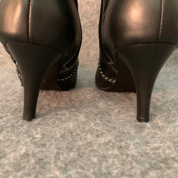 Staccato Women's Black Heel Pump Knee High Boots - Picture 11 of 13